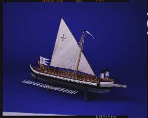 Vollmodell der Galeere "Falcone" des Templerordens von 1290, Maßstab 1:50