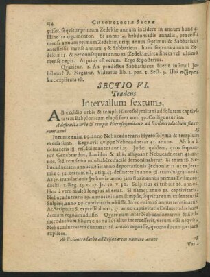 Sectio VI. Tradens Intervallum sextum.