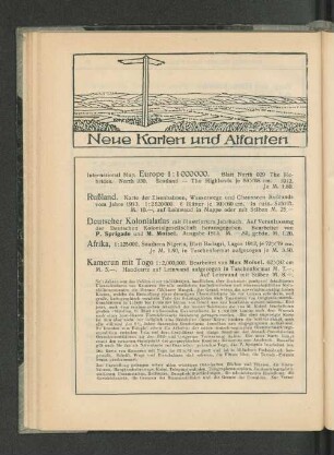 Neue Karten und Atlanten