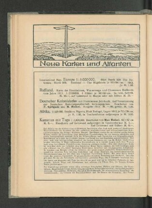 Neue Karten und Atlanten