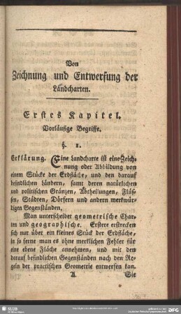 Erstes Kapitel. Vorläufige Begriffe