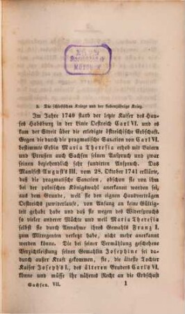 Geschichte der deutschen Höfe seit der Reformation, 34. 5. Abth., Geschichte der Höfe des Hauses Sachsen ; 7. Th.