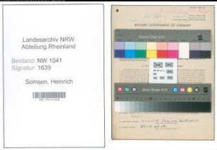 Entnazifizierung Heinrich Somsen , geb. 11.09.1910 (Arbeiter)