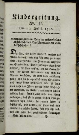 Nro. II. vom 10. Julii. 1780.