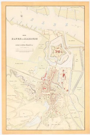 Karte Hafen Hamburg-Harburg und Umgebung: Landkarte