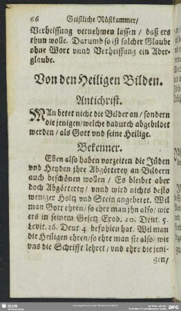 Von den Heiligen Bildern