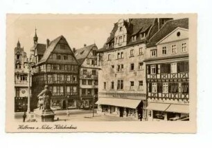 Käthchenhaus mit Robert-Mayer-Denkmal am Marktplatz und Kaiserstraße