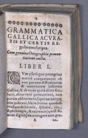 Grammatica Gallica Acvratis et certis regulis conscripta.