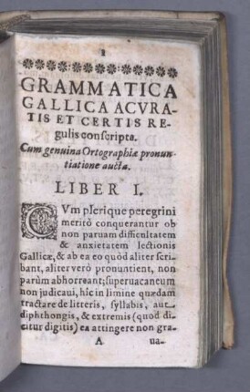 Grammatica Gallica Acvratis et certis regulis conscripta.