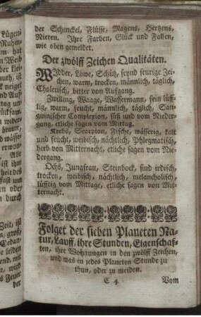 Der zwölff Zeichen Qualitäten