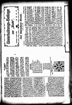Unterhaltungs-Blatt zur "Wacht"