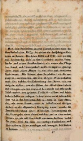 Jahresbericht der Wetterauischen Gesellschaft für die Gesammte Naturkunde zu Hanau. 1847/50, 1847/50