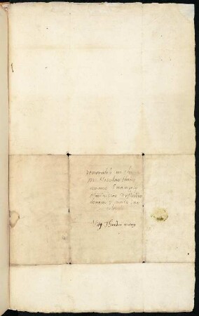 Brief von Veit Dietrich an Nikolaus Hausmann
