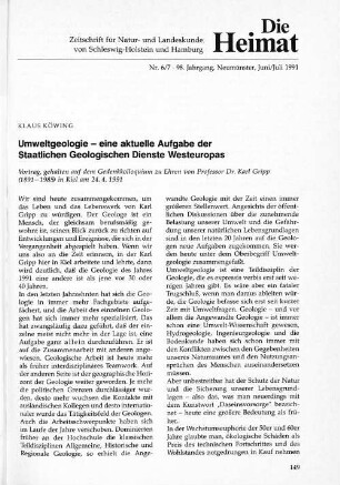 Nr. 6/7 - 98. Jahrgang, Neumünster, Juni/Juli 1991