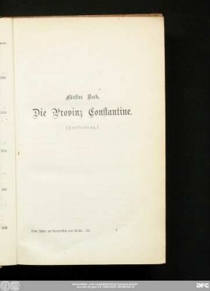 Fünftes Buch. Die Provinz Constantine. (Fortsetzung.)
