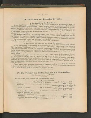 2. Nebenstellen der Seewarte und deren Einrichtungen.