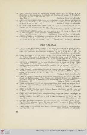 Majolika (Nr. 201-210)