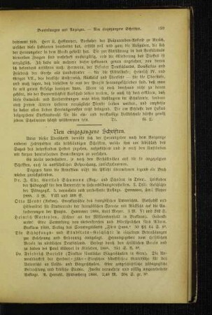 Neu eingegangene Schriften