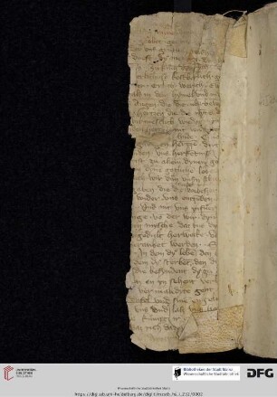 (Perg.) lat. Urkunde (?), 14. Jh.