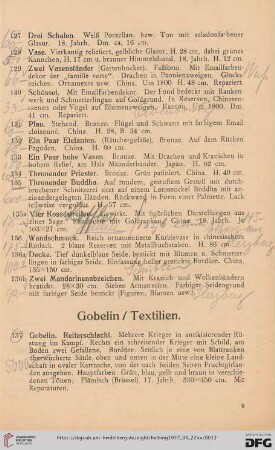 Gobelin/Textilien (Nr. 137-140a)