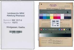 Entnazifizierung Kaethe Windgassen , geb. 03.11.1903 (Prokurist)