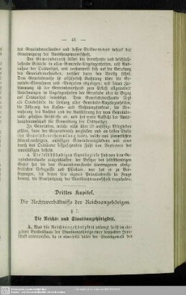 Drittes Kapitel. Die Rechtsverhältnisse der Reichsangehörigen