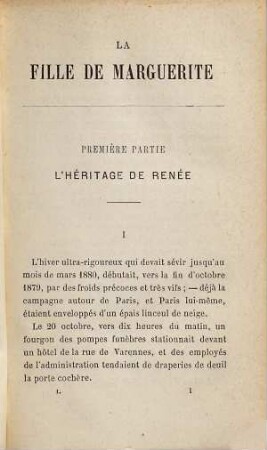 La fille de Marguerite, 1. L'heritage de Renée