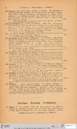 Escrime. Fencing. Fechtkunst (Nr. 197 - 218)