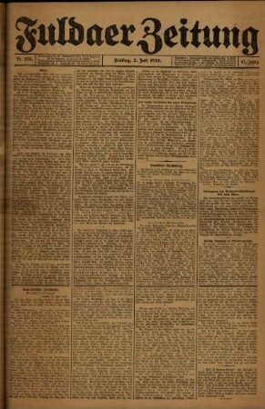 Ausgabe vom Freitag, den 02. Juli 1920.