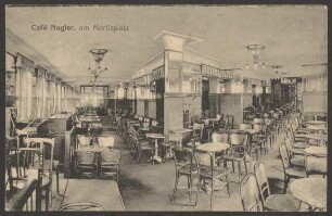 Ansichtskarte Innenraum des „Café Nagler“, Moritzplatz [1/2]