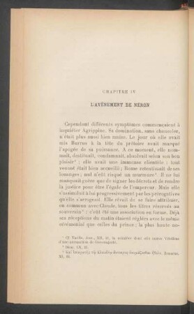 Chapitre IV - L'avènement de Néron