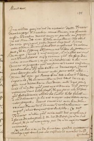 Nr. 51: Brief von Pierre Varignon an Gottfried Wilhelm Leibniz, Paris, 23.11.1713