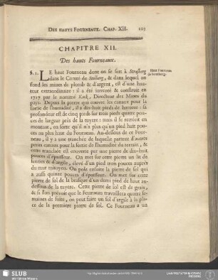Chapitre XII. Des hauts Fourneaux