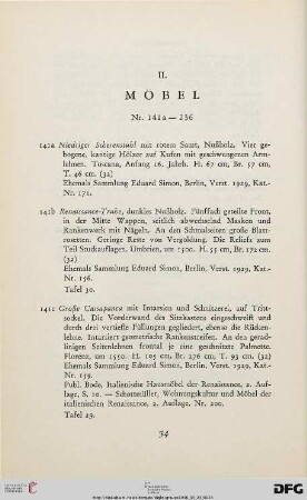 II. Möbel (Nr. 142-236)