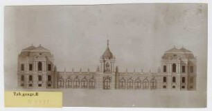Potsdam, Stadtschloss, Hofabschluss, Entwurf, Aufriss : Potsdam, Stadtschloss, Hofabschluss, Entwurf, Aufriss Jean de Bodt, nach 1700. Feder, Pinsel in Wasserfarbe/Papier.
