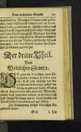 Der dritte Theil. Vom Weltlichen Stande.
