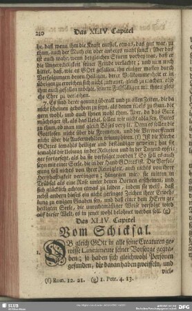 Das XLIV. Capitel. Vom Schicksal