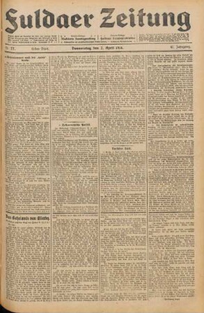 Ausgabe vom Donnerstag, den 02. April 1914.