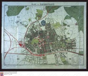 . Stadtplan von Darmstadt: Plan von Darmstadt