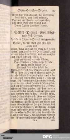 Gottesdiensts-Gebete.