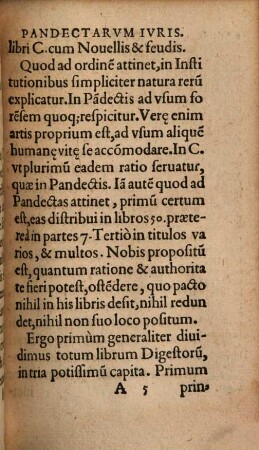 Dispositio In Libros Pandectarvm