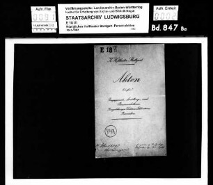 Schultze, Heinrich (*21.11.1879 in Stuttgart); Chorsänger; ausgesch.: 1903