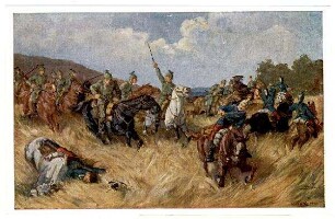 Völkerkrieg 1914 Nr. 63: Reiterattacke (Mayer)
