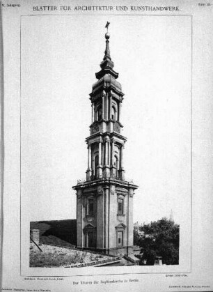 Tafel 33: Der Thurm der Sophienkirche in Berlin