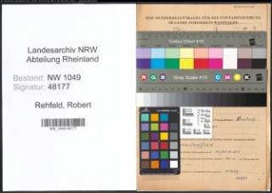 Entnazifizierung Robert Rehfeld , geb. 22.04.1888 (Koch)