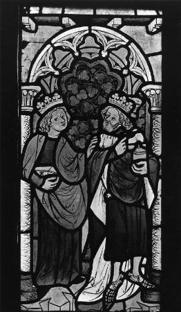 Glasfenster mit zwei der Heiligen Drei Könige