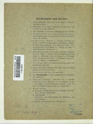 Erklärungen und Zeichen