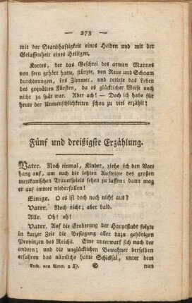 Fünf und dreissigste Erzählung