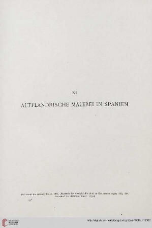 XI. Altflandrische Malerei in Spanien