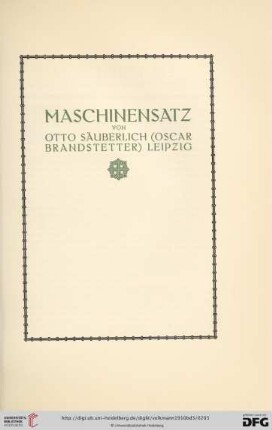 Maschinensatz